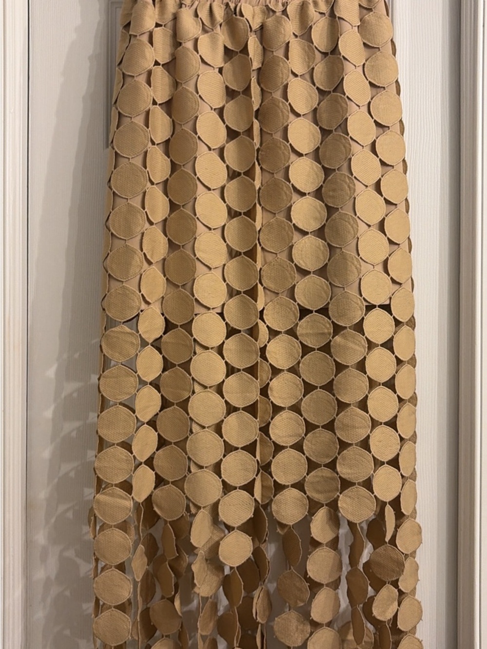 Amazon Beige Circle-Detail Maxi Skirt